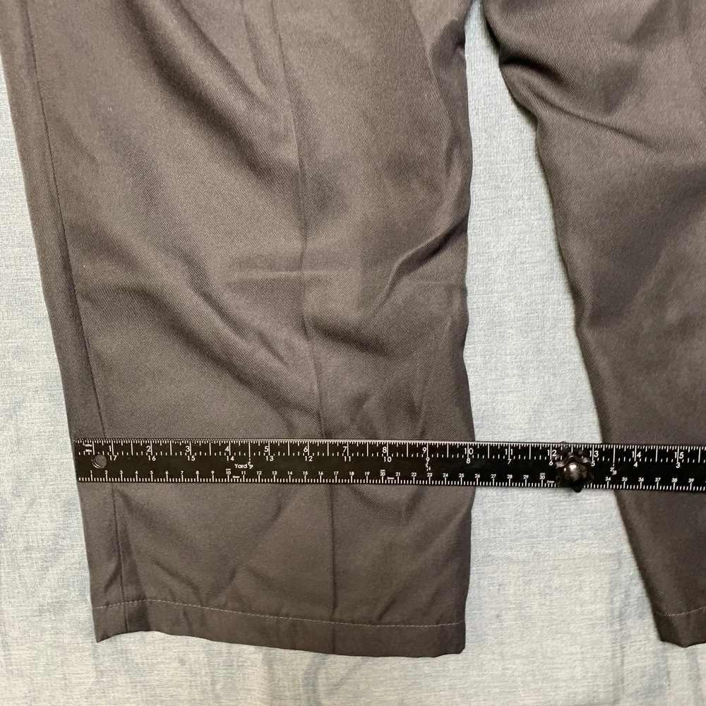 Mens Workwear Pants 38x32 Dark Brown Comfort Slash Pocket Straight Leg Outdoor